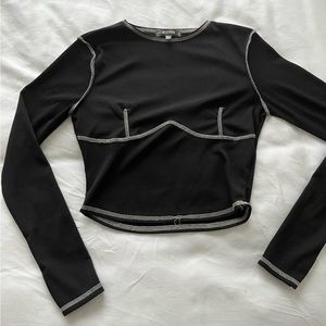 Missguided Contrast Stitch Top